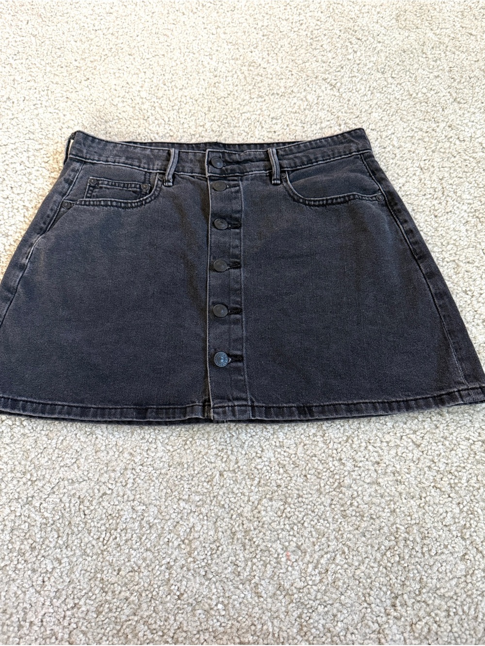 American Eagle Black Denim Skirt - 8
